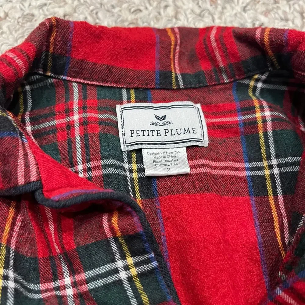 Petite Plume Kids Flannel Pajamas 2 Plaid Cozy Holiday Christmas Fall Classic